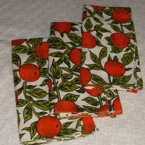 Vintage Orange Fruit Print Napkins (3)